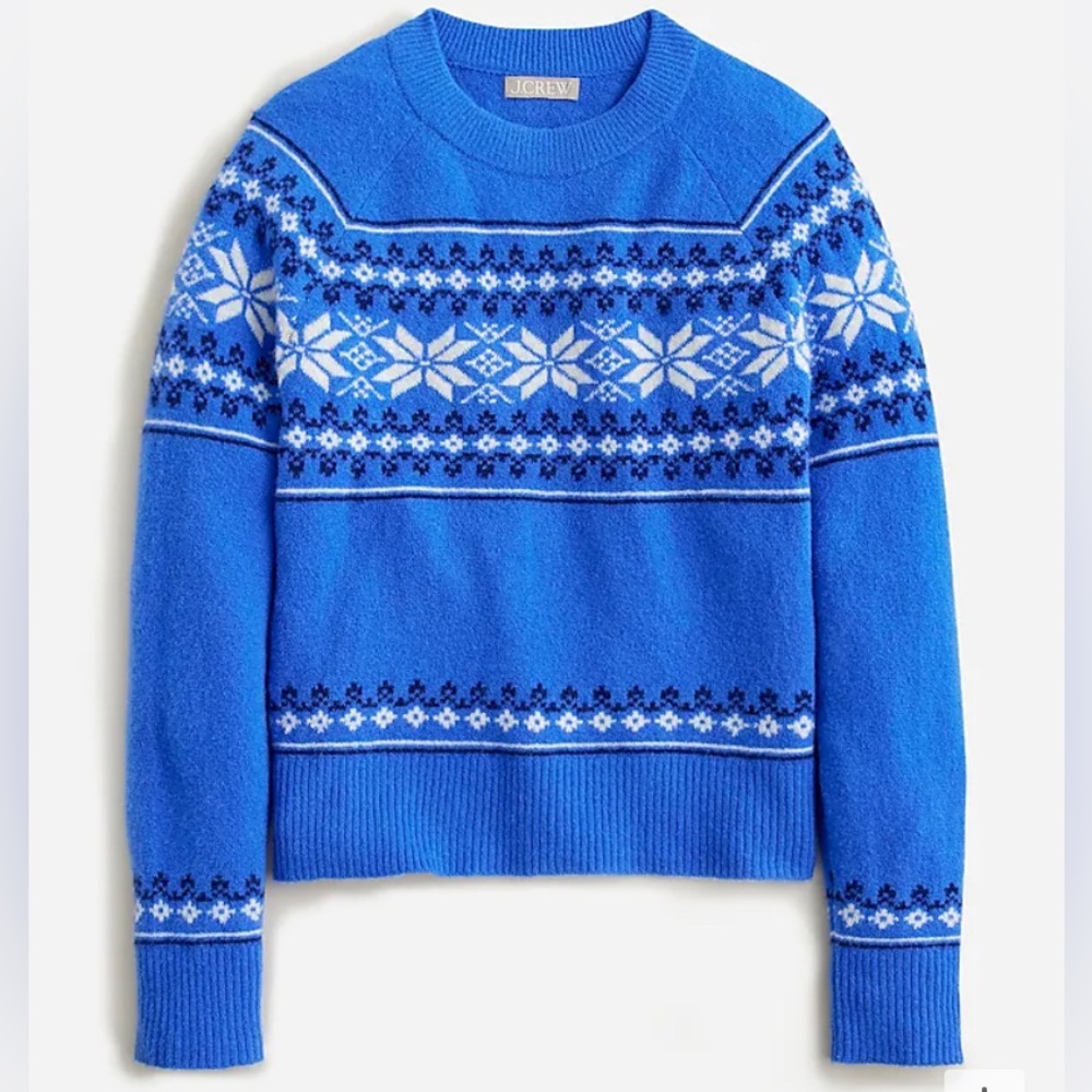 J Crew Fair Isle crewneck sweater in Supersoft yarn- Size L